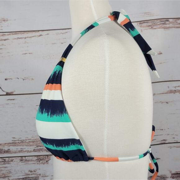 ViX Paula Hermanny Bia Tube Halter Bikini Swimsuit Stripe Size Small - Picture 3 of 13